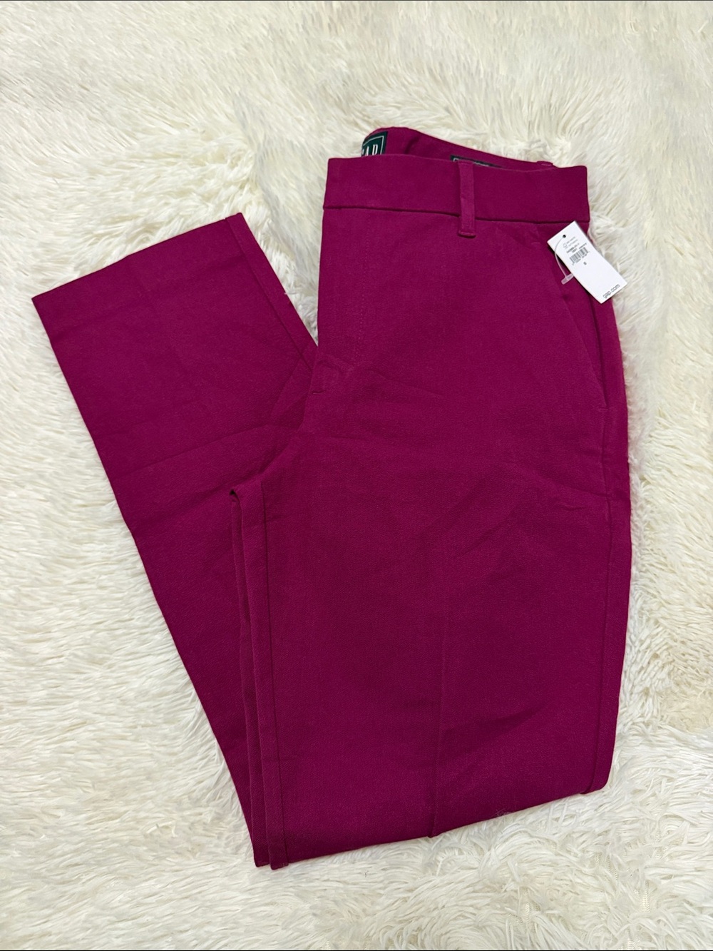 GAP Women's Magenta Slim Ankle High Rise Dress Pants